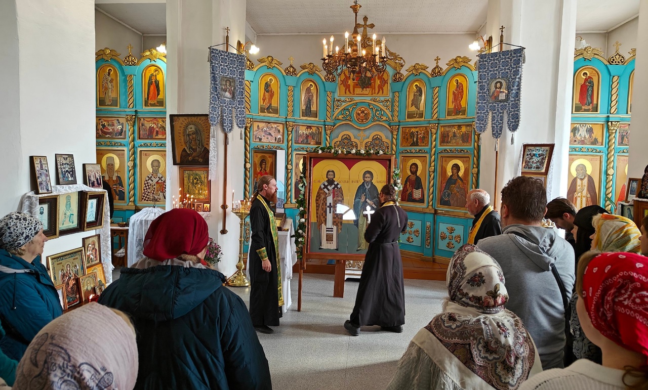 В Знаменский район привезена икона Саввы Сербского и преподобного Сергея Радонежского.